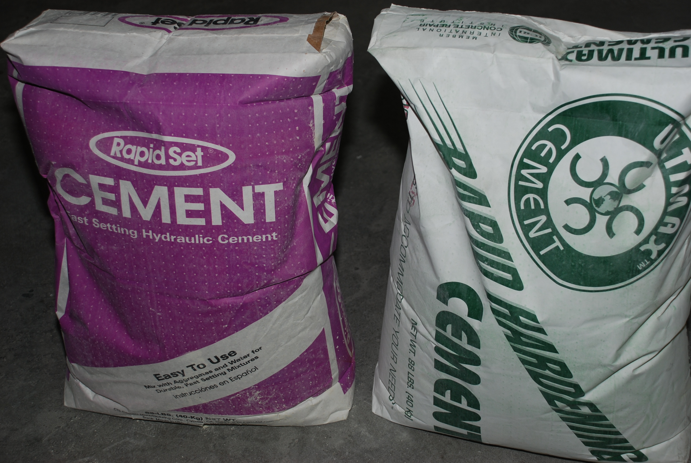 Rapid Set and Ultimax CSA cement products