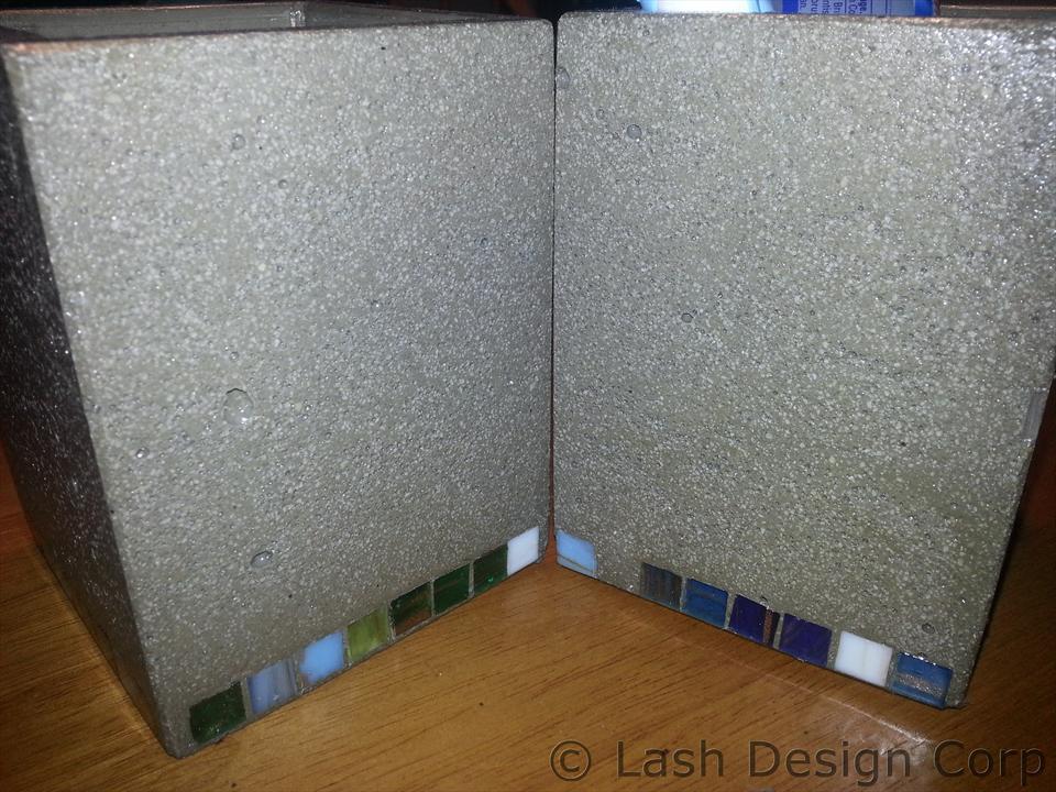 Custom Concrete Bathroom Cups- Side View