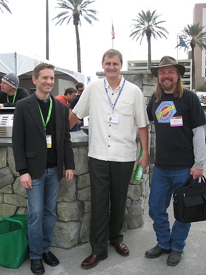 Jeff Girard, Bent Mikkelsen of Concrete Decor magazine and Tommy Cook