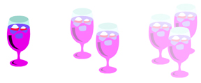 illustration of diluted purple beverage