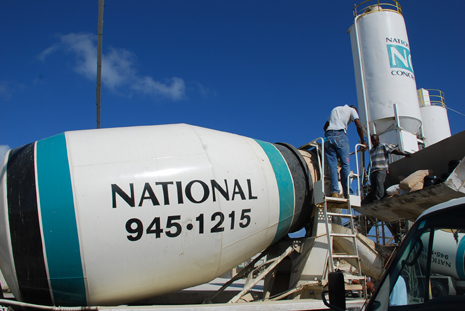 National Concrete truck in Cayman Islands