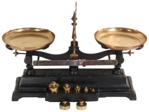 antique brass mechanical balance