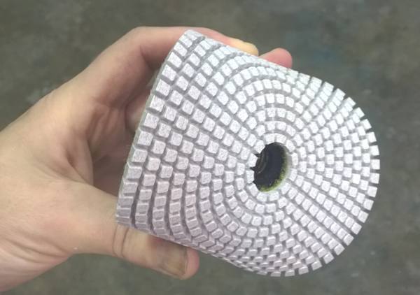 flexible diamond pad for polishing concrete countertops